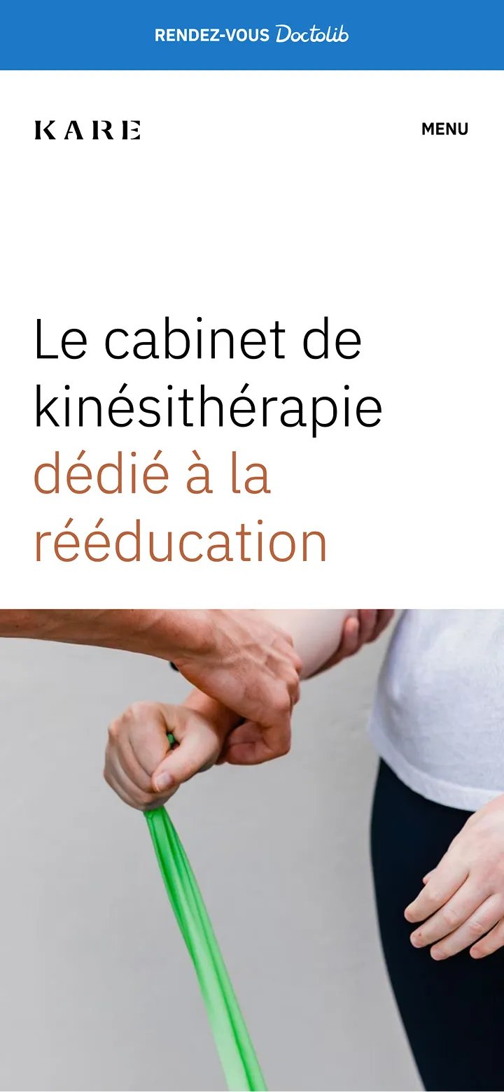 Capture d'écran de la page d'accueil de KARE Paris sur mobile